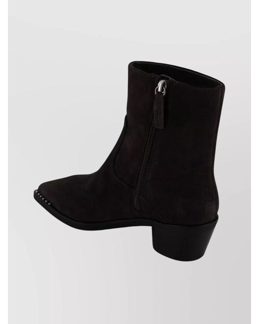 Ash Black Urban Texan Style Ankle Boots