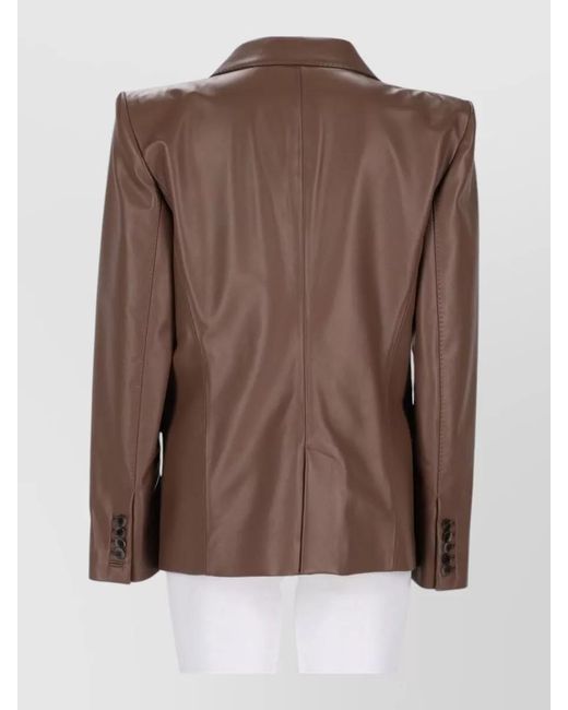 Tom Ford Brown Lamb Leather Suit Jacket