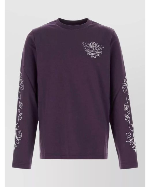 Moncler Purple Cotton T-Shirt for men