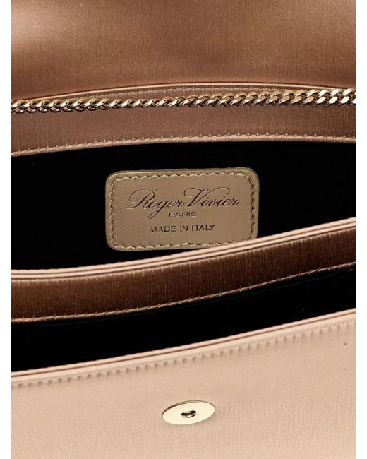 Roger Vivier Natural Silk Clutch Bag