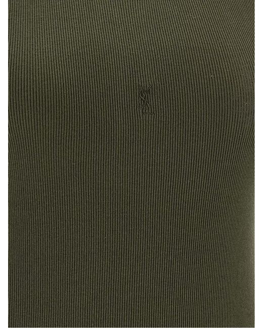 Saint Laurent Green Cassandre Tops