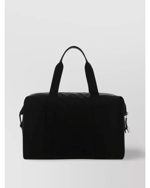 Prada Black Nylon Travel Bag With Detachable Key Ring for men