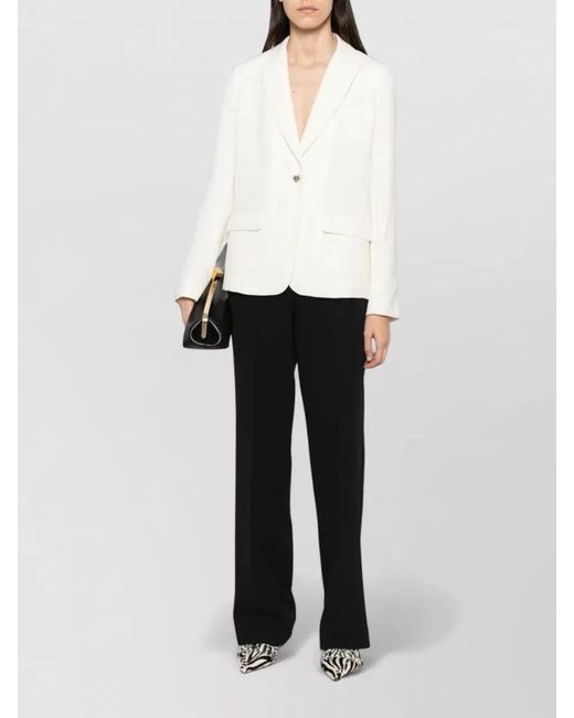 Twinset Natural Tailored Suit Jacket Lightweight Long Sleeves