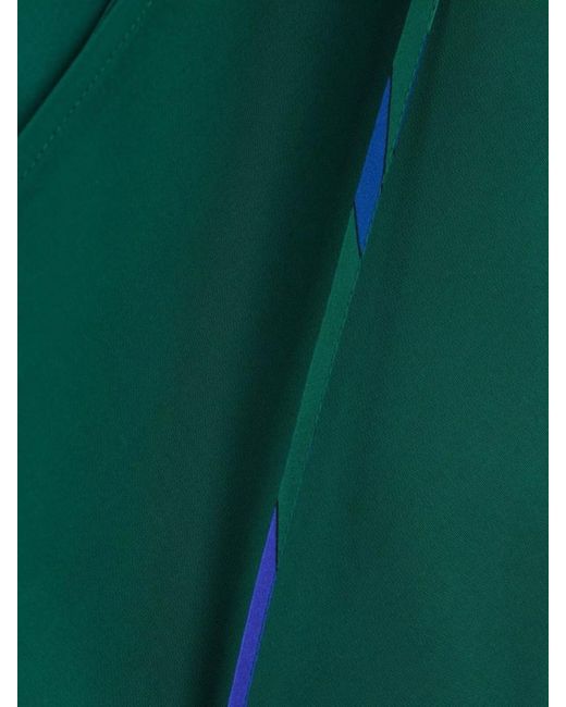 Emilio Pucci Green Viscose Boat Neck Open Back Blouse