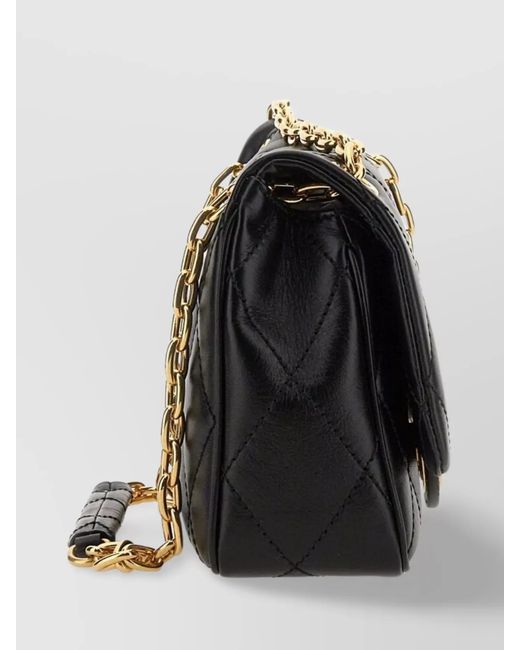 Burberry Black Quilted Calf Leather Small Crossbody Bag