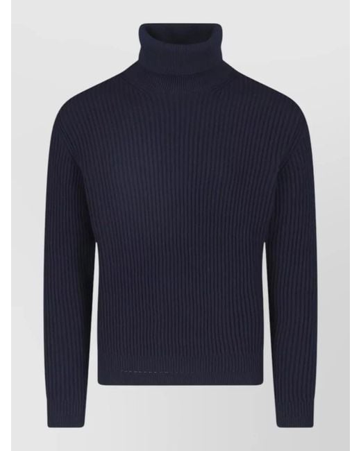 Zanone Blue Virgin Wool Crewneck Tank Top for men