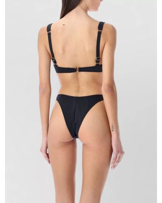 Reina Olga Blue Mid-Rise Bikini Bottoms