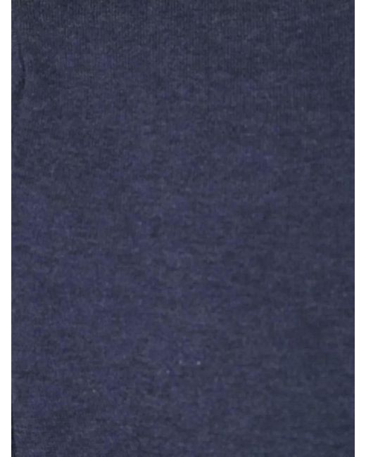 Lardini Blue Ribbed Cotton Crew Neck Short Sleeve Jumper for men