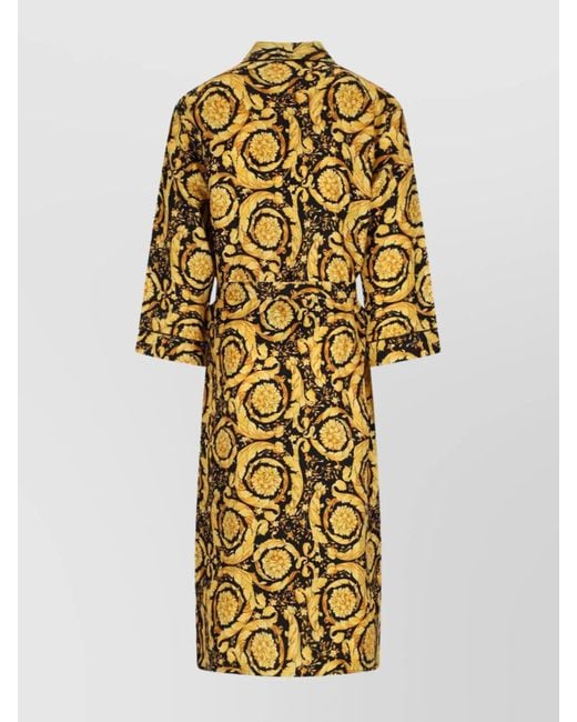 Versace Metallic Silk Dressing Gown