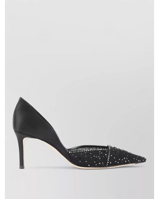 Giorgio Armani Multicolor Satin Tulle Rhinestone Pumps Pointed Toe