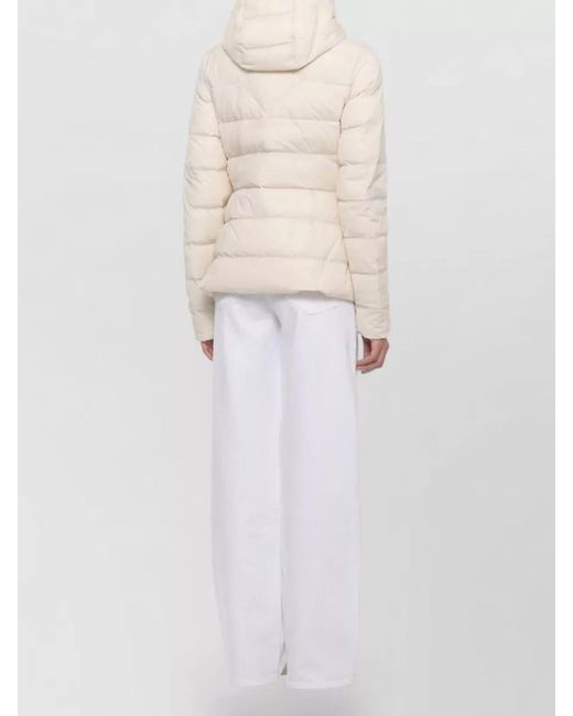 Canada Goose Natural Short Hooded Down Jacket High Neck