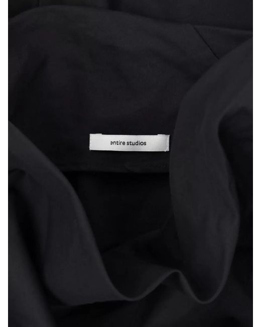 Entire studios Black Asymmetric Skirt Sleeves And Draped Detail
