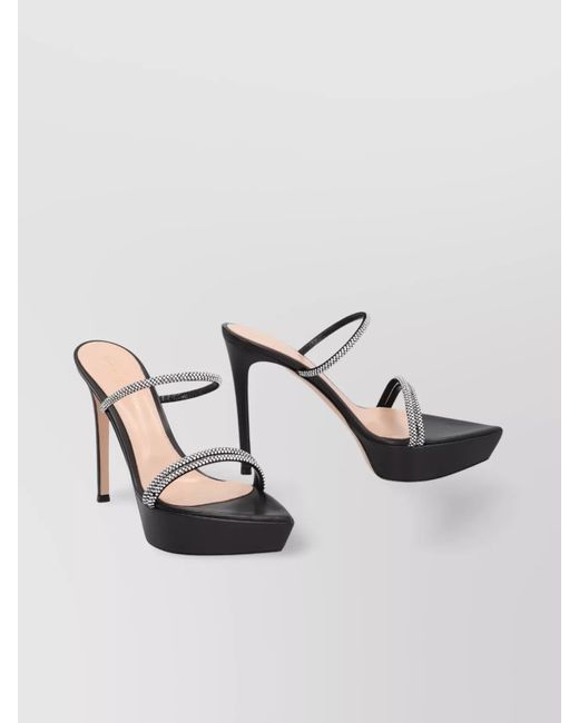 Gianvito Rossi Multicolor Leather Platform Mules