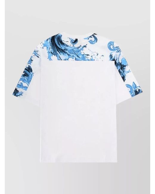 Versace Jeans Couture White Cotton Logo T-Shirt for men