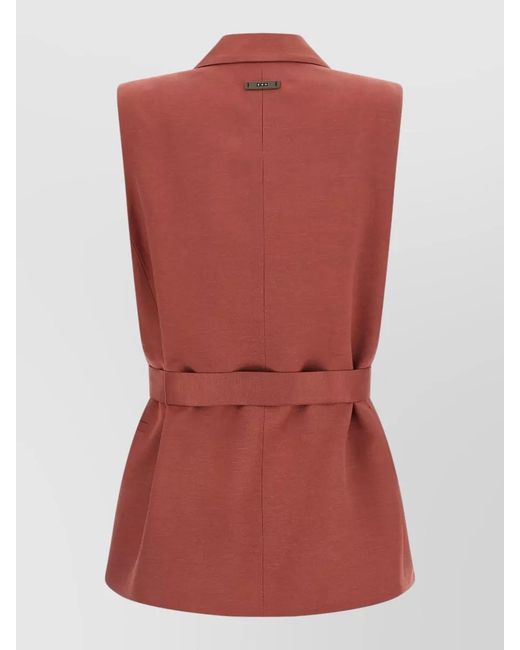 Peserico Red Linen Viscose Vest