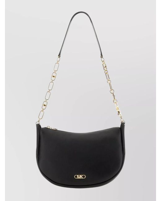 Michael Kors White Curved Shoulder Bag Chain Strap