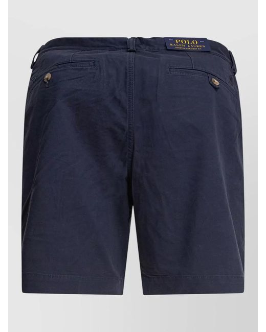 Polo Ralph Lauren Blue Stretch Chino Shorts Straight Cut Design for men