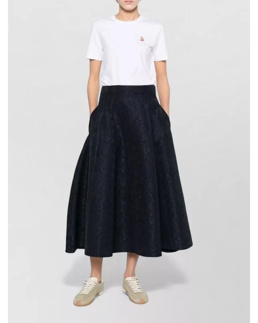 Maison Kitsuné White Cotton Embroidered T-Shirt