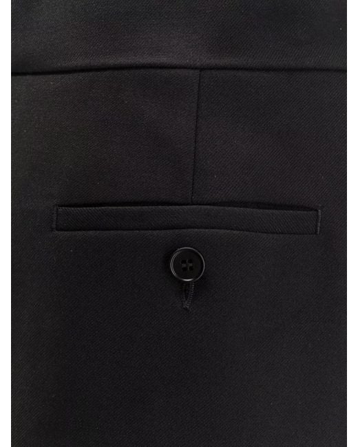 McQueen Blue Wool Midi Pencil Skirt