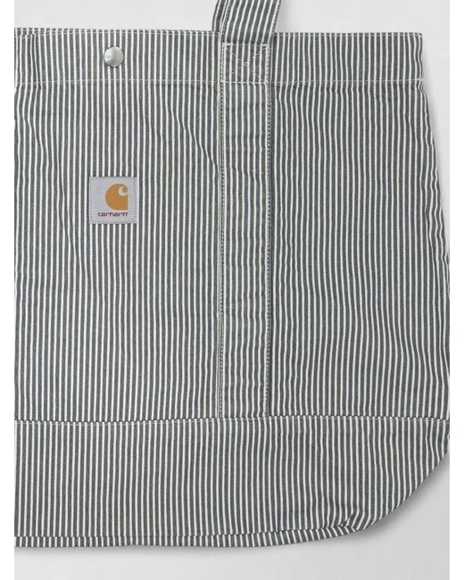 Carhartt Gray Mercer Large Tote Bag Striped Pattern Dual Handles for men
