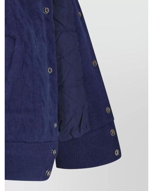 Polo Ralph Lauren Blue Cable Knit Sweater Ribbed Cuffs Hem