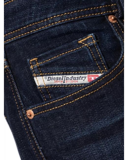 DIESEL Blue Denim Regular-Fit Tapered Jeans for men
