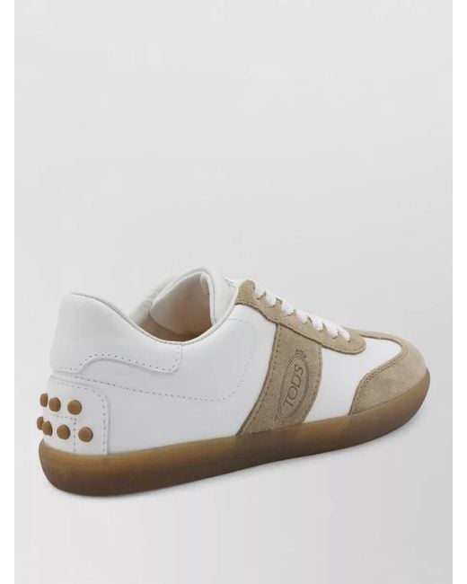 Tod's Metallic Suede Leather Low-Top Sneakers