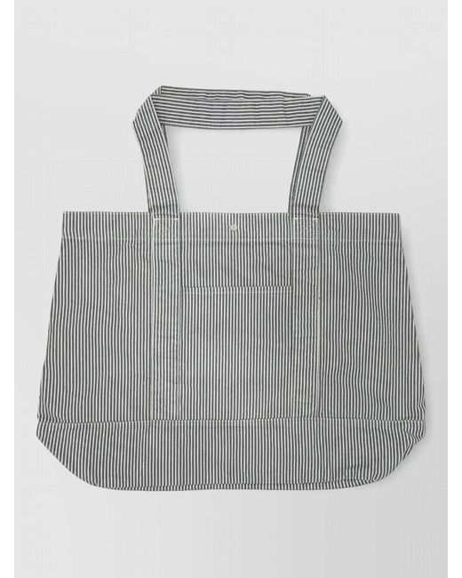 Carhartt Gray Mercer Large Tote Bag Striped Pattern Dual Handles for men