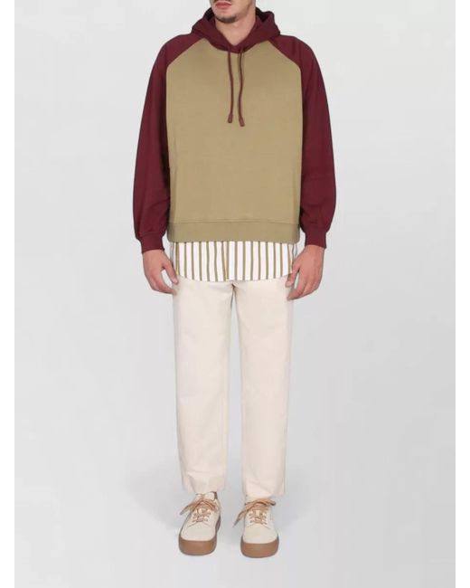 Sunnei Multicolor Hooded Sweatshirt Raglan Sleeves Ribbed Trims for men