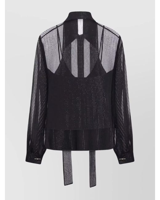 Max Mara Black Silk Blouse