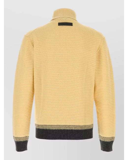 Zegna Yellow Cashmere Sweater for men