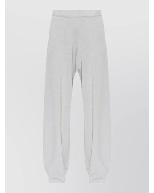 Fabiana Filippi White Wide Leg Trousers Seam Detailing Design