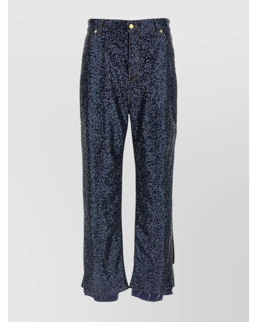DARKPARK Blue Denim Wide-Leg Trousers