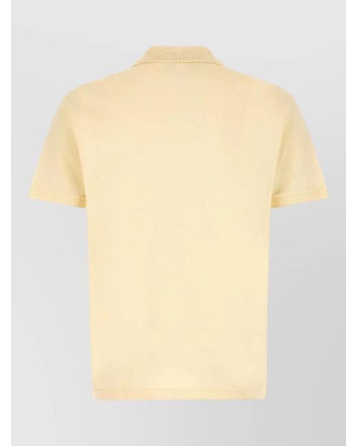 Lacoste Natural Polo Shirt Logo Detail Short Sleeves for men