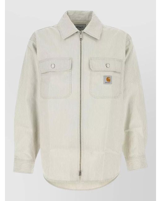 Carhartt Natural Embroidered Cotton Shirt Jacket for men