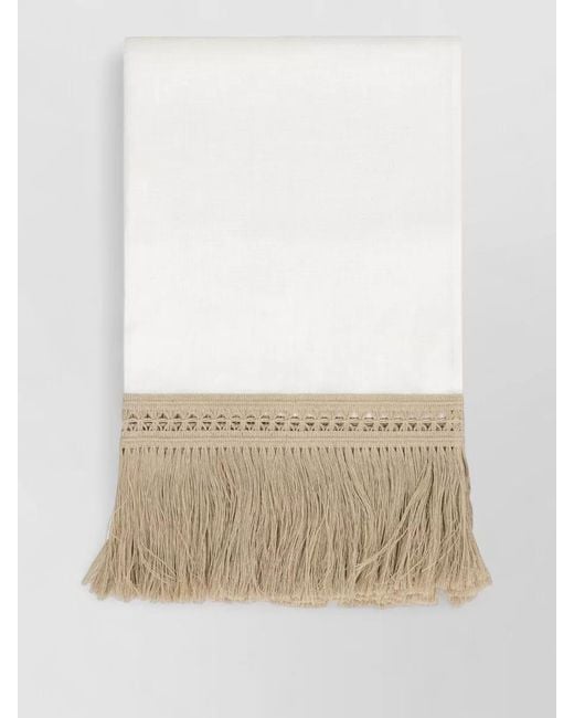 Max Mara Natural Grammo Linen Stole Versatile Hair Accessory