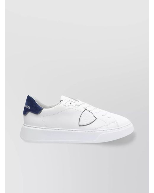 Philippe Model Metallic Leather Low-Top Sneakers for men
