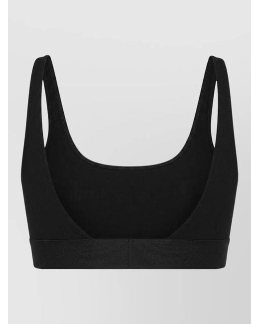 Tom Ford Black Modal Blend Bralette Rounded Back Neckline