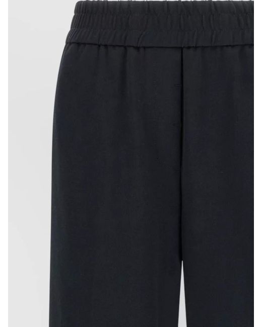 Peserico Blue Punto Luce Trousers Side Stripe Detail