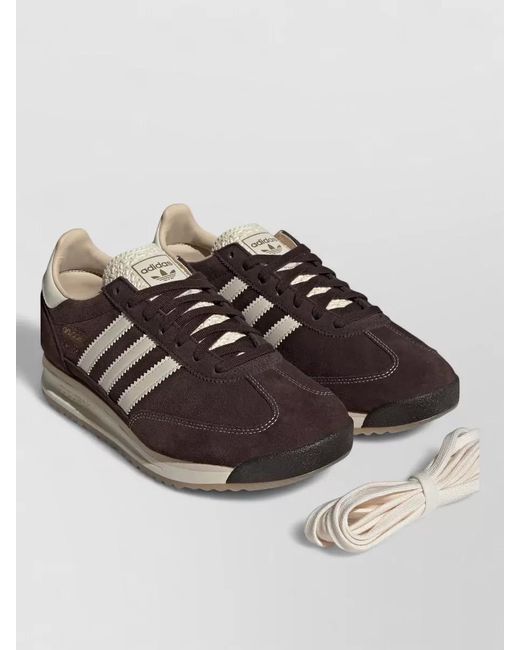 Adidas Brown Sl 72 Rs Sneakers Contrast Stripes Suede for men