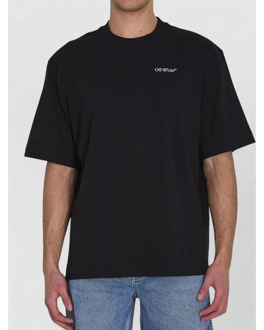 Off-White c/o Virgil Abloh Black Half Arrow Cotton T-Shirt for men