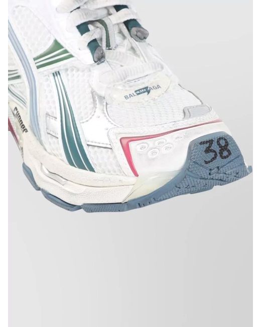 Balenciaga Metallic Runner Sneakers Mesh Upper Rubber Sole