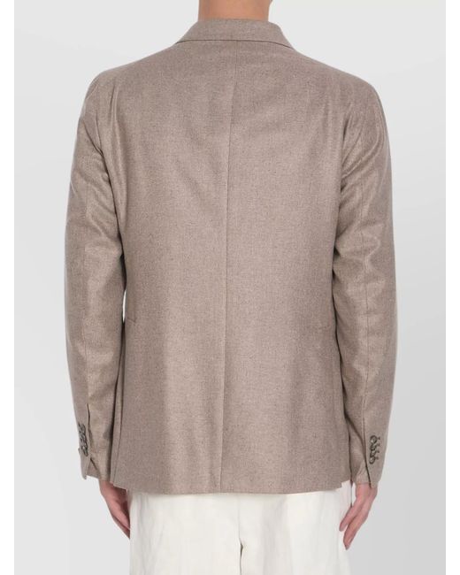 Tagliatore Brown Silk Double-Breasted Blazer for men