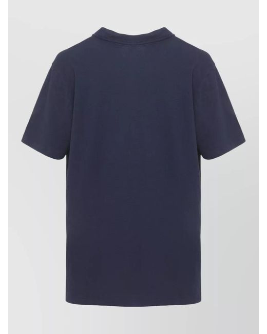 Ralph Lauren Blue Cotton Linen Long Sleeve Polo Shirt for men