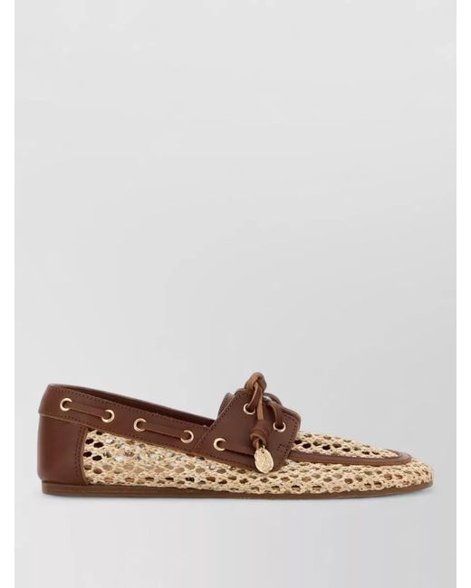 Ancient Greek Sandals Brown Raffia Leather Pliaria Loafers Flat Sole