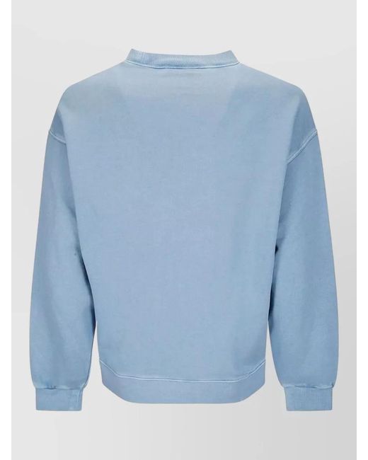 Carhartt Blue Logo Crew Neck Cotton Sweatshirt for men