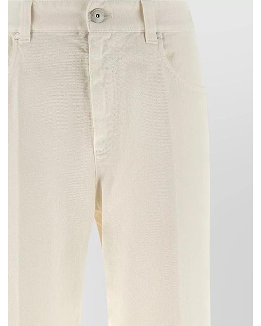 Brunello Cucinelli White Cotton Flared Jeans