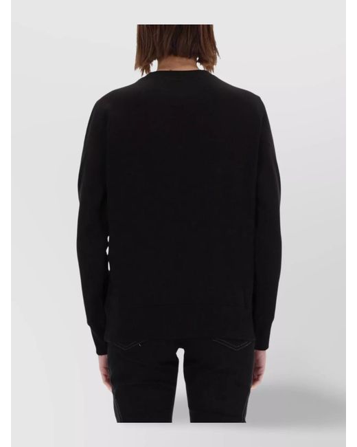 Versace Jeans Couture Black Cotton Logo-Print Sweatshirt