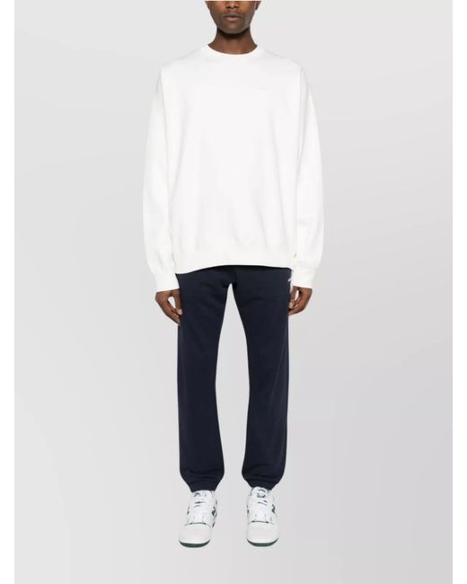 Autry Blue Logo Cotton Jersey Sweatpants With Pockets for men
