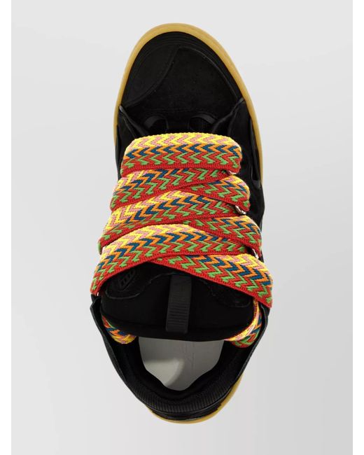 Lanvin Multicolor Leather Low-Top Sneakers for men